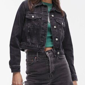 Topshop Tilda Crop Denim Jacket | Size: 8